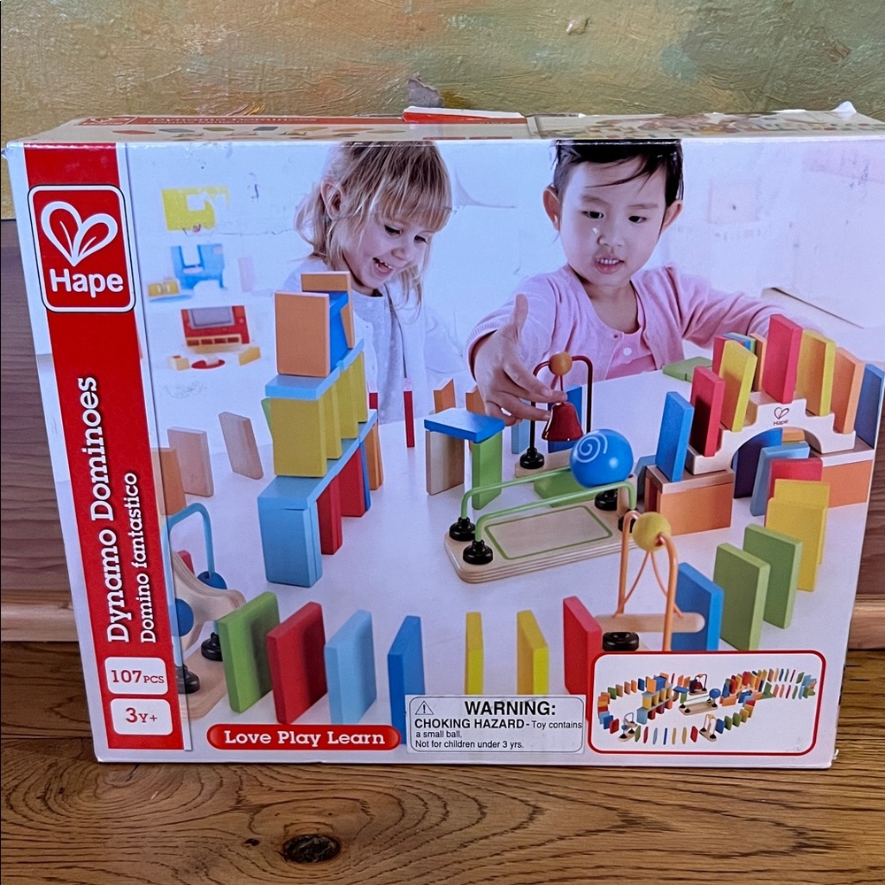 Hape Colorful Domino Set for Kids 107 pcs